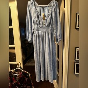 J. Crew Light Blue Long Sleeve Dress